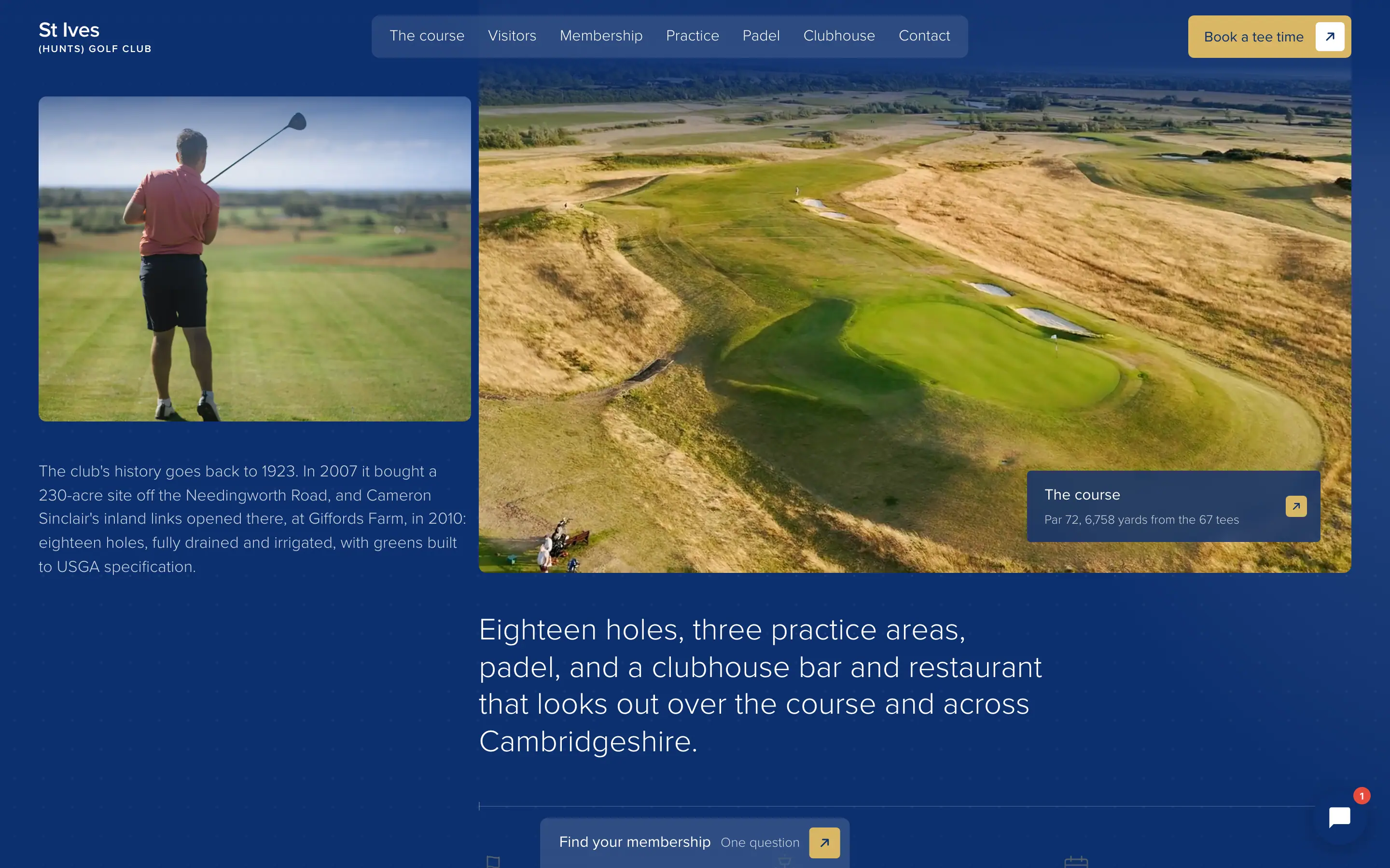 Floodlit on a computer: the golf and everything beside it