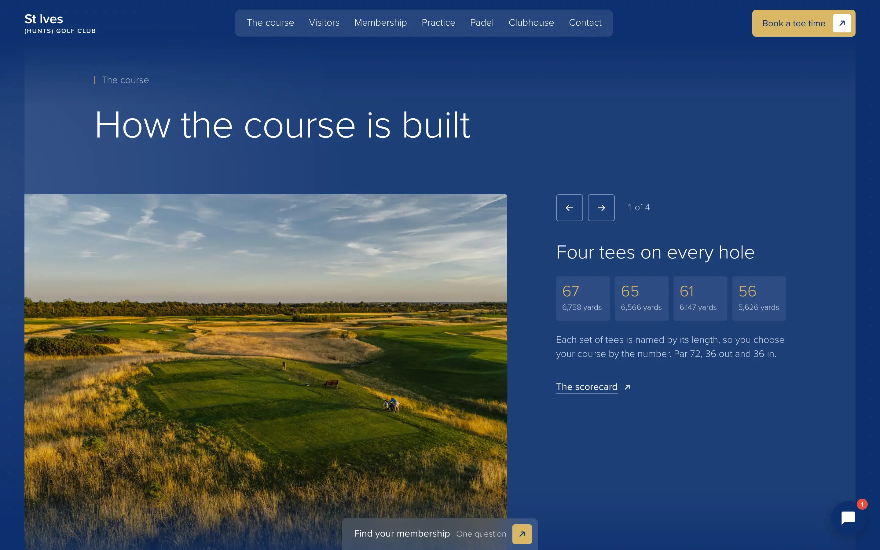 Floodlit on a computer: how the course is built