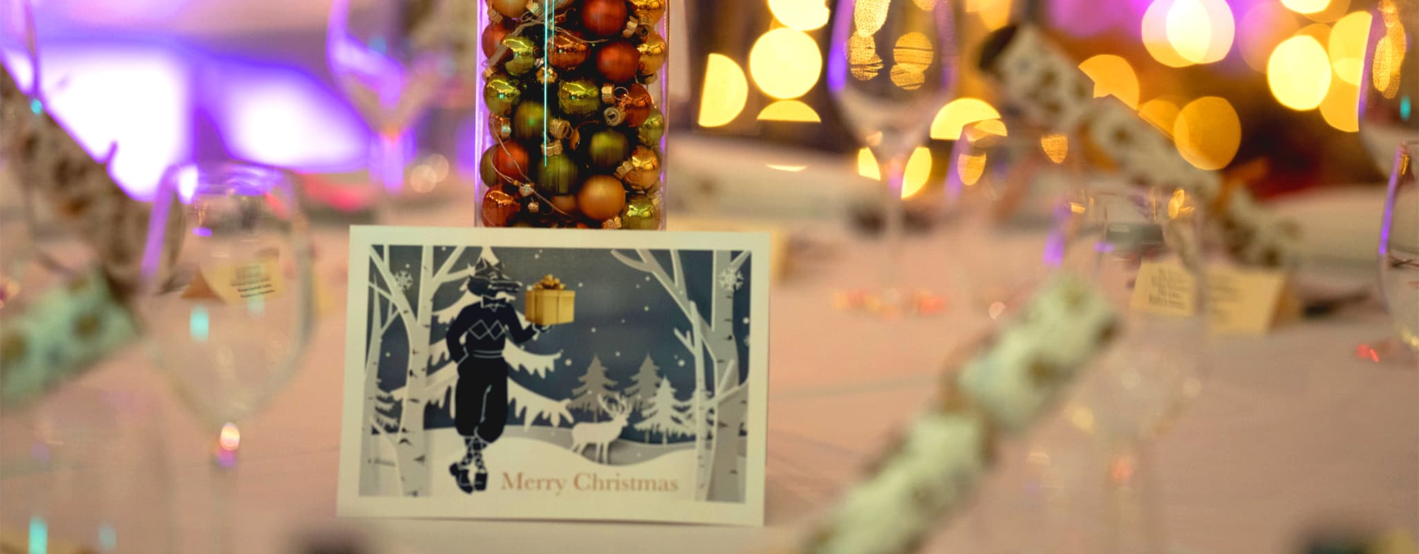 Farleigh festive events campaign artwork.
