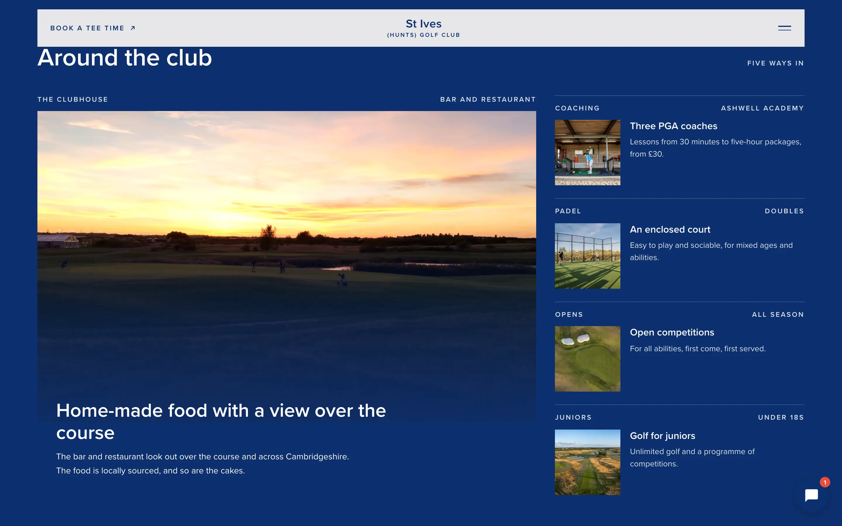 Gridline on a computer: around the club