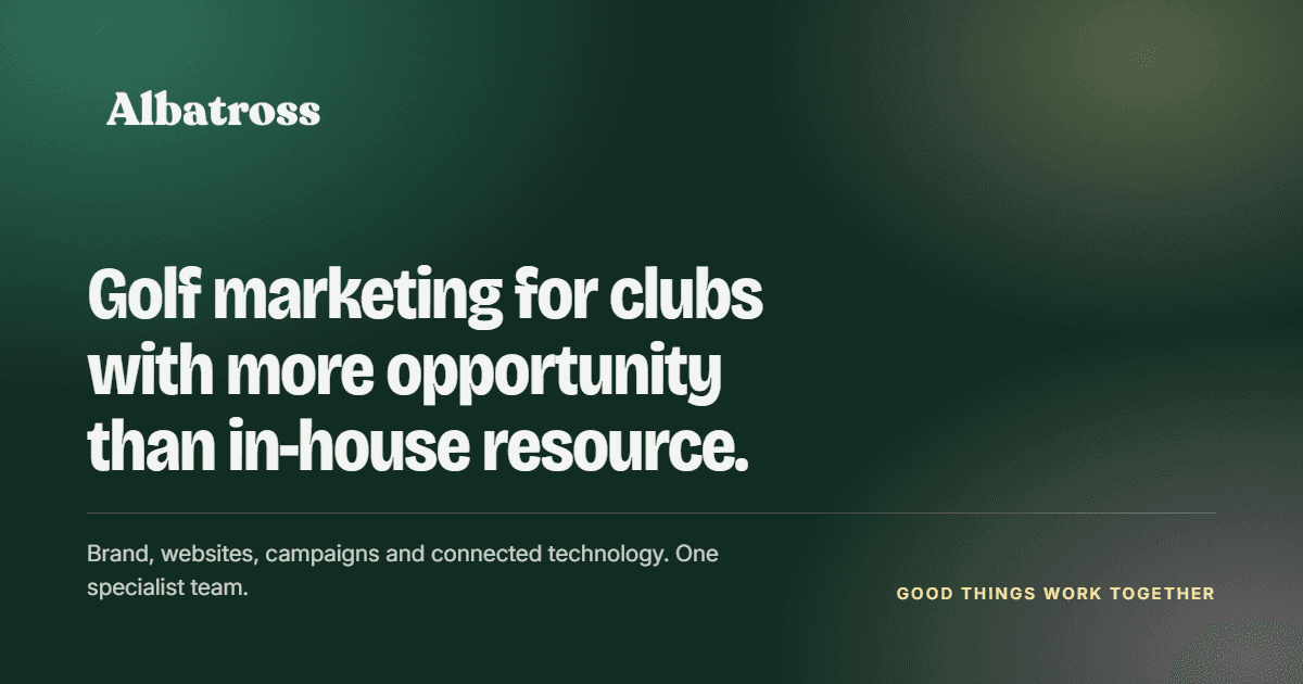 Albatross, golf marketing and Capture technology.