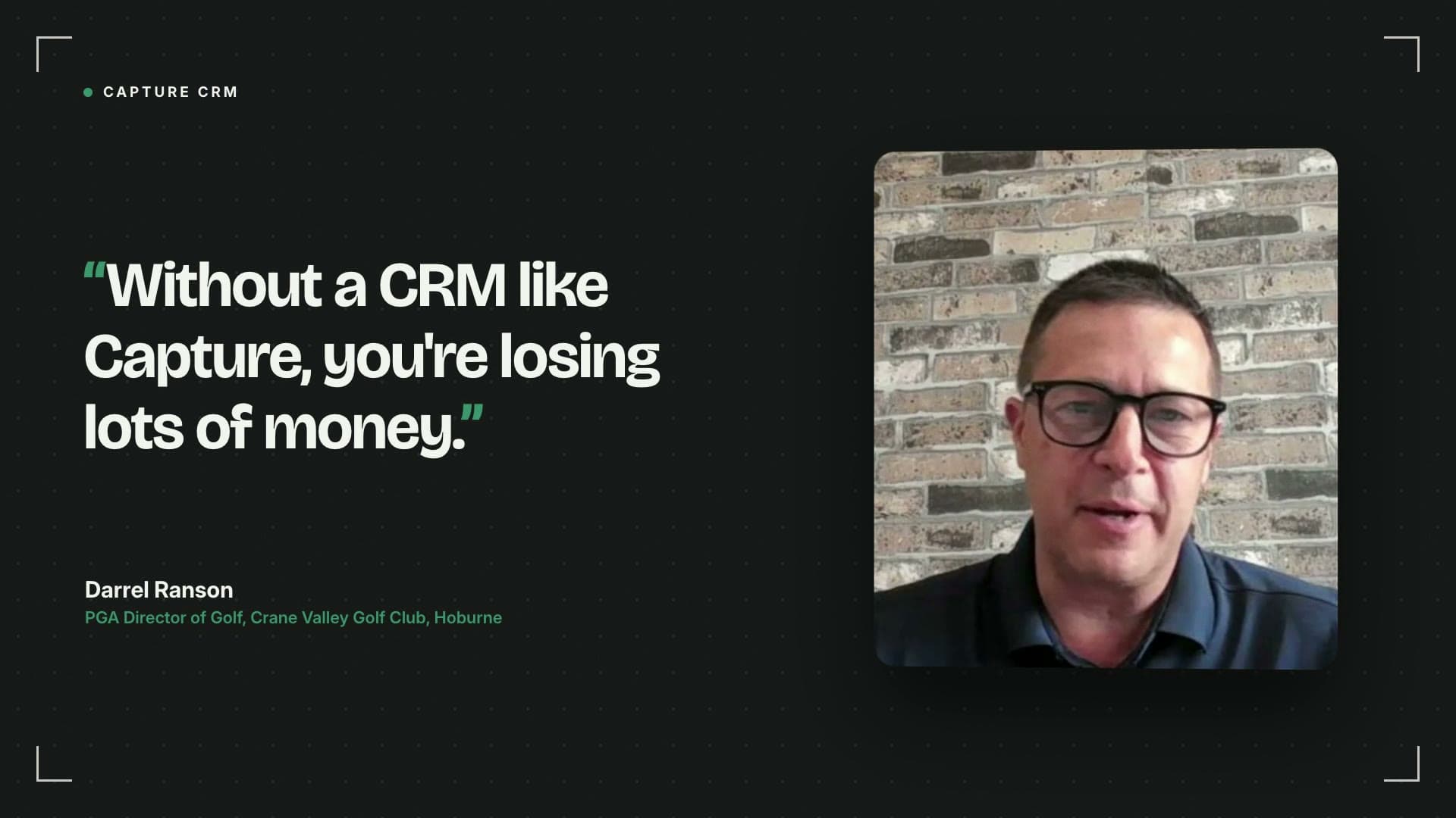 The Capture CRM film poster: Darrel Ranson on why a club needs a CRM.